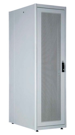 Шкаф серверный Lande DYNAmic Basic (LN-DB32U6010-LG-CKAA-F) напольный 32U 600x1000мм пер.дв.перфор. задн.дв.перфор. направл.под закл.гайки 600кг серый 67кг 1560мм IP20 сталь