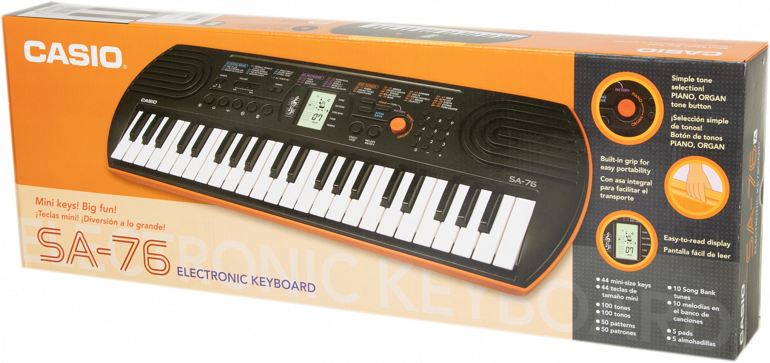 Синтезатор Casio SA-76 44клав. оранжевый Синтезатор Casio SA-76 44клав. оранжевый