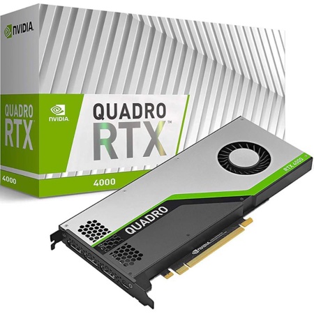 Quadro RTX4000 (VCQRTX4000-PB) 8GB, GDDR6X, 256-bit, PCI-Ex16 Gen 3.0, SLI , HDCP 2.2, HEVC and HDMI 2.0b support, RTL {4}