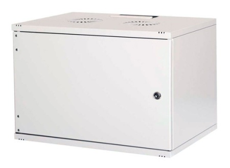 Шкаф коммутационный Lande NetBox Soho (LN-SH07U5430-LG-F0-2) настенный 7U 540x300мм пер.дв.металл задн.дв.стал.лист несъемн.бок.пан. направл.под закл.гайки 80кг серый 370мм IP20 сталь