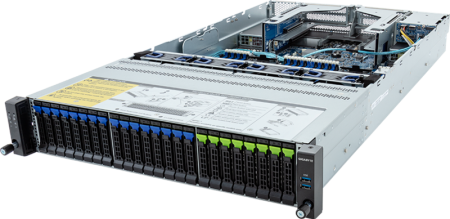 Шасси серверное Gigabyte Server Platform R283-S98 / 2U / 2xIntel (Gen 4/5) / 2xHS / 32xDIMM / 8xSFF NVMe/SATA/SAS + 16xSFF SATA/SAS + 2xSFF SATA/SAS / 2x1GbE / 2xOCP 3.0 / 4xFHHL / 2x2000W / Rails / 1Y