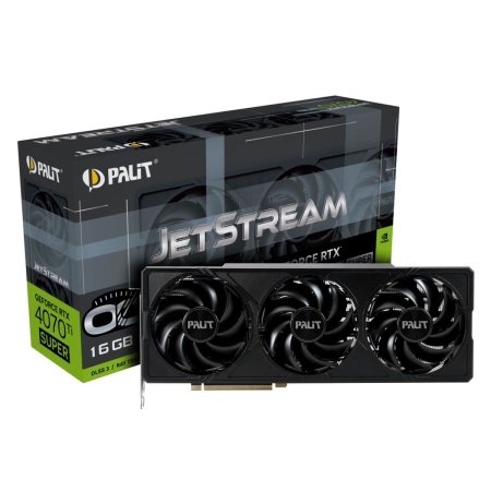 Видеокарта Palit RTX4070Ti SUPER JETSTREAM OC 16GB GDDR6X 256-bit DPx3 HDMI 3FAN RTL