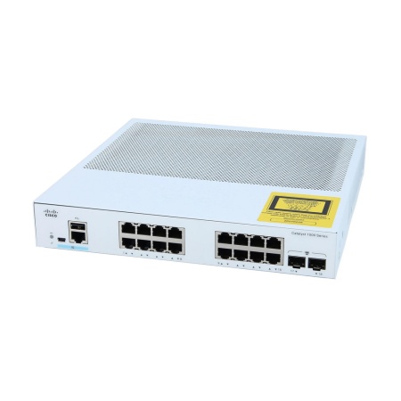 Catalyst 1000 16x GbE RJ-45, 2x1G SFP Fanless, C1000-16T-2G-L