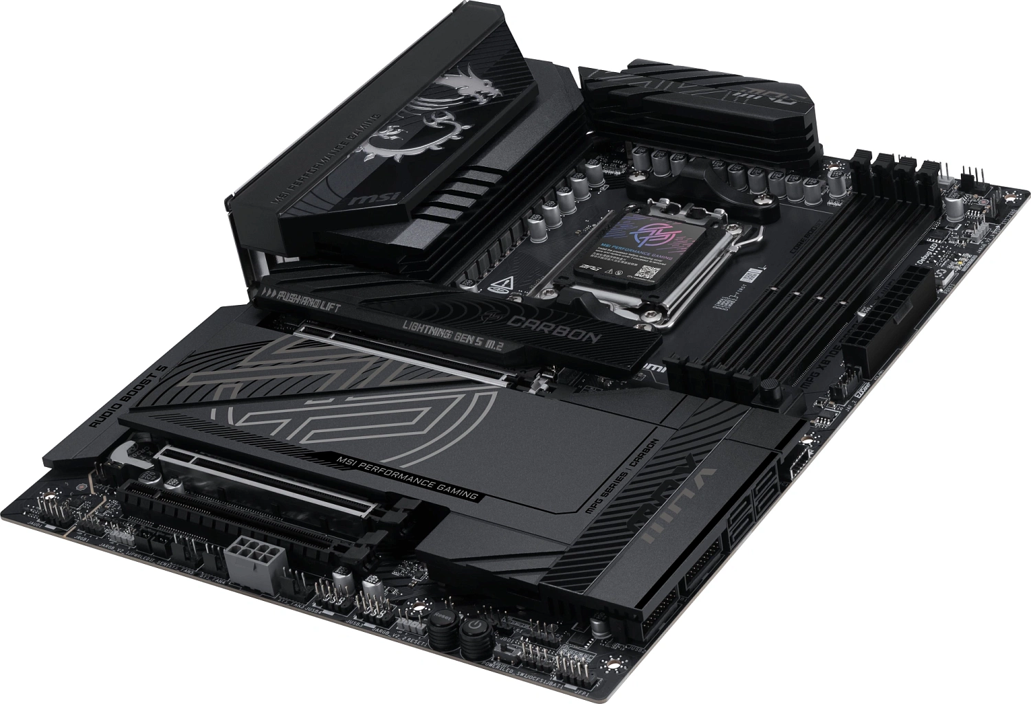 Материнская плата MSI MPG X870E CARBON MAX WIFI Socket AM5 AMD X870E 4xDDR5 ATX AC`97 8ch(7.1) 5Gigabit + 2.5Gigabit Ethernet RAID+HDMI