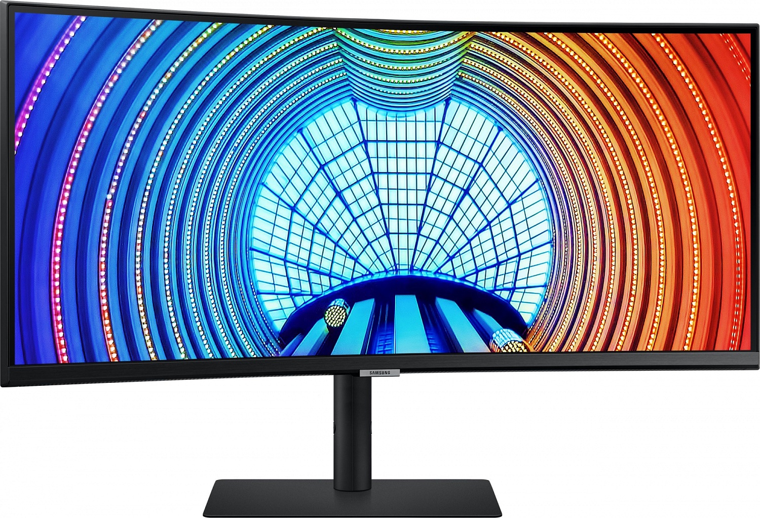 Монитор Samsung 34" LS34A650UBI черный VA LED 5ms 21:9 HDMI матовая HAS Piv 300cd 178гр/178гр 3440x1440 100Hz DP 2K USB 7.6кг