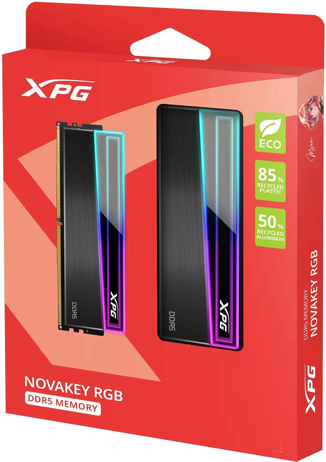 Память DDR5 2x32GB 6000MHz A-Data AX5U6000C3032G-DCNKRBK XPG Lancer RGB RTL PC5-48000 CL30 DIMM ECC 288-pin 1.35В kit dual rank Ret