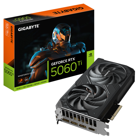 Видеокарта Gigabyte Bad Pack RTX5060Ti WINDFORCE OC 8GB GDDR7 128bit 3xDP HDMI 2FAN RTL bp