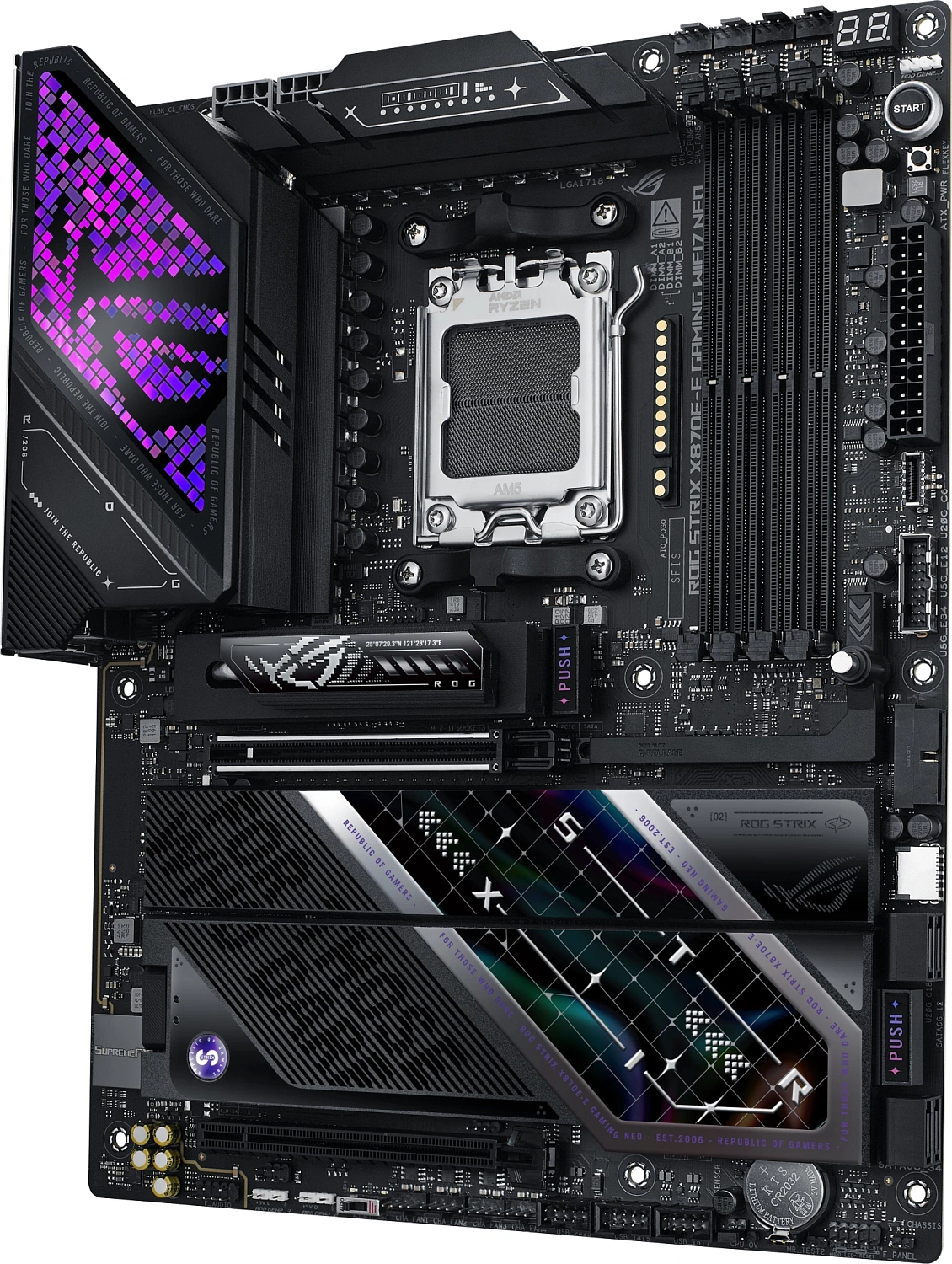 Материнская плата Asus ROG STRIX X870E-E GAMING WIFI7 NEO Socket AM5 AMD X870E 4xDDR5 ATX AC`97 8ch(7.1) 5Gigabit RAID+HDMI