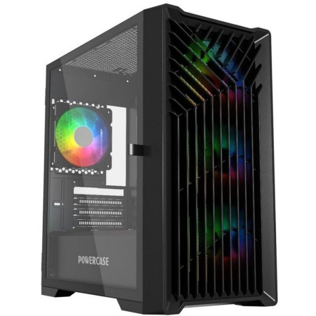 Корпус Powercase Корпус Powercase Mistral Micro X4B, Tempered Glass, 4х 120mm 5-color fan, чёрный, mATX CMMXB-L4 mATX (CMIMTW-L3) (202766)