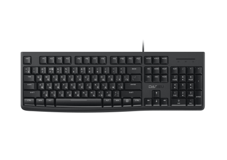 Клавиатура проводная Dareu LK185 Black (черный), мембранная, 104 клавиши, EN/RU, 1,5м, размер 440x147x22мм
