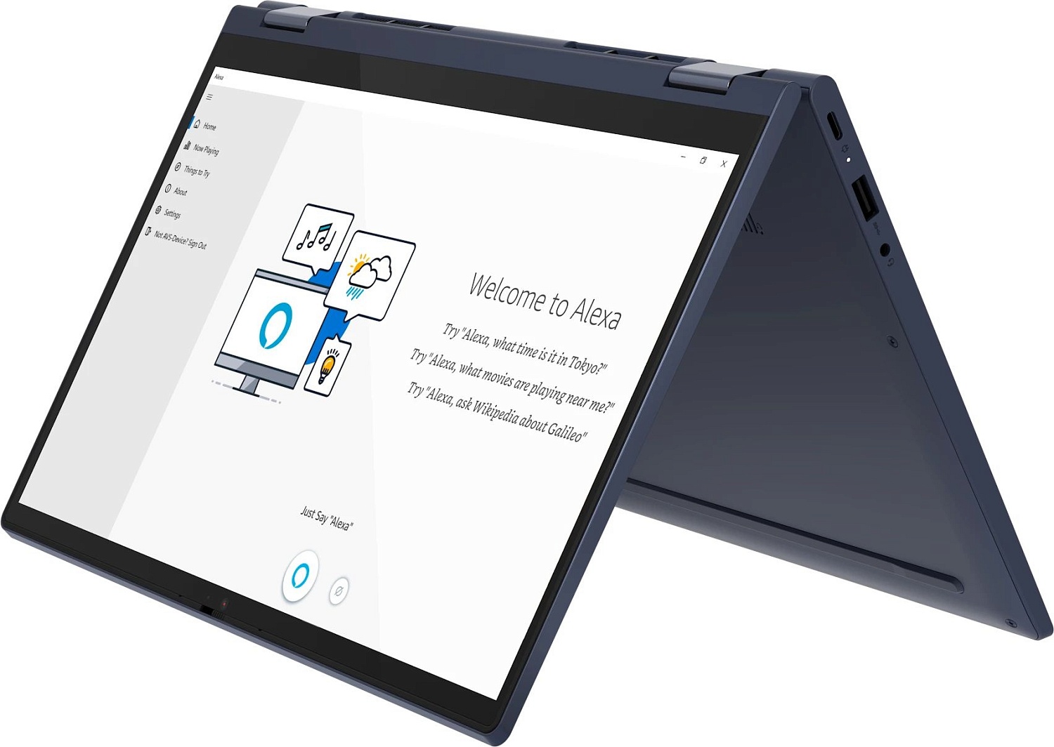 Ноутбук Lenovo Yoga 6 13ALC6 Ryzen 5 5500U 8Gb SSD256Gb AMD Radeon 13.3" IPS Touch FHD (1920x1080) Windows 11 Home blue WiFi BT Cam (82ND00ETRK)
