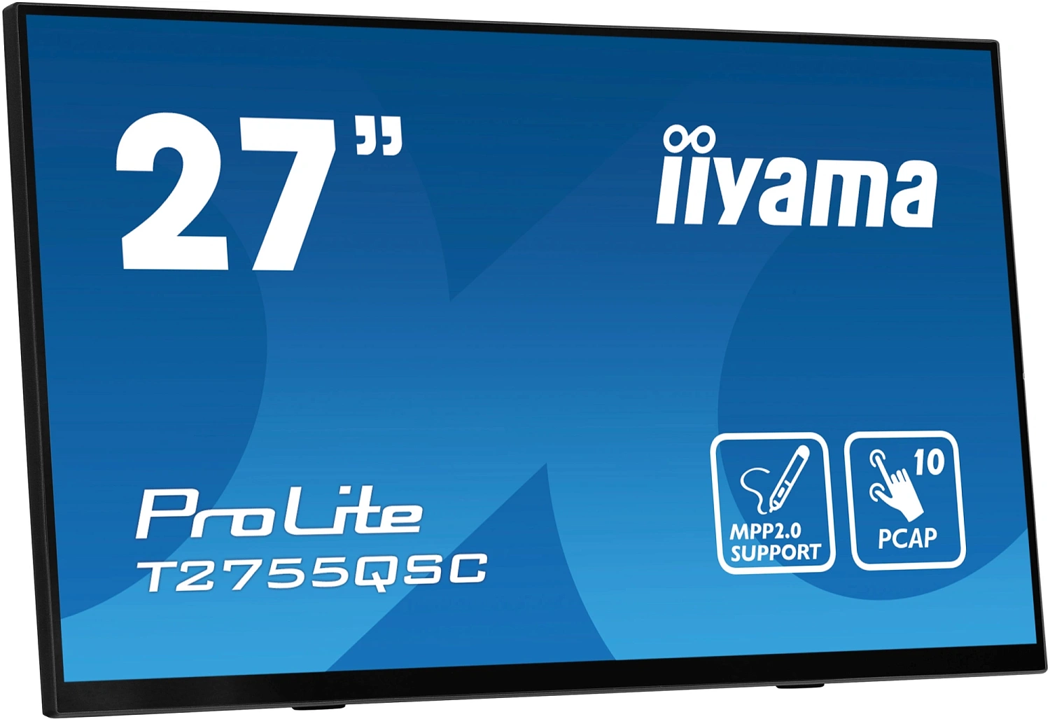 Монитор Iiyama 27" ProLite T2755QSC-B1 черный IPS LED 5ms 16:9 HDMI M/M матовая 400cd 178гр/178гр 2560x1440 75Hz DP Quad HD 2K (1440p) USB Touch 5.8кг