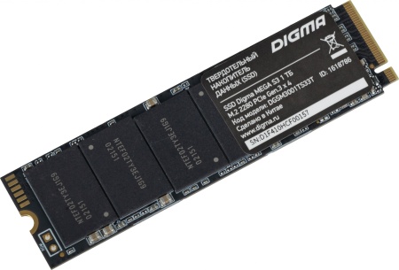 Накопитель SSD Digma PCIe 3.0 x4 1TB DGSM3001TS33T Mega S3 M.2 2280