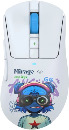 Мышь A4Tech Bloody R73 Pro белый/рисунок оптическая 26000dpi беспров. USB-C 7but (R73 PRO NYX MIRAGE) Мышь A4Tech Bloody R73 Pro белый/рисунок оптическая 26000dpi беспров. USB-C 7but (R73 PRO NYX MIRAGE)
