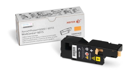Картридж Xerox 106R01629 лазерный желтый для WorkCentre 6015, 1000 стр (аналог.артикулу 106R01633), чип в комплекте