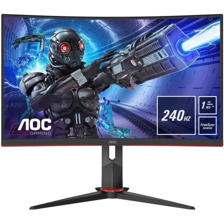 Монитор Bad Pack 31.5" AOC C32G2ZE Black-Red 31.5'' (16:9) {VA 1920x1080 240Hz 1ms 300cd 16:9 178/178 3000:1 8bit 2xHDMI2.0 DisplayPort1.2 FreeSync VESA}