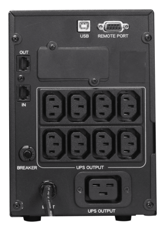 Источник бесперебойного питания Powercom SMART KING PRO+, Интерактивная, 2000 ВА / 1600 Вт, Tower, IEC, LCD, Serial+USB, USB, SmartSlot