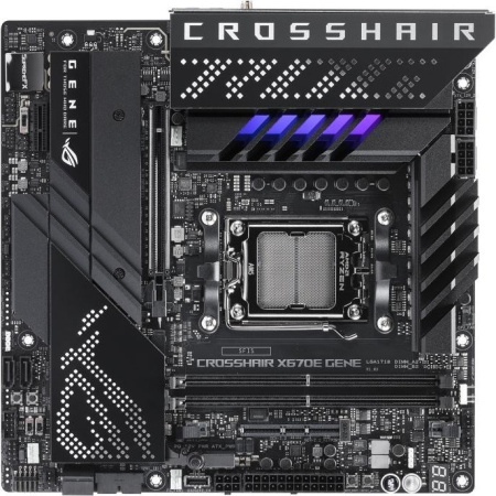 Материнская плата Asus ROG CROSSHAIR X670E GENE SocketAM5 AMD X670 2xDDR5 mATX AC`97 8ch(7.1) 2.5Gg RAID