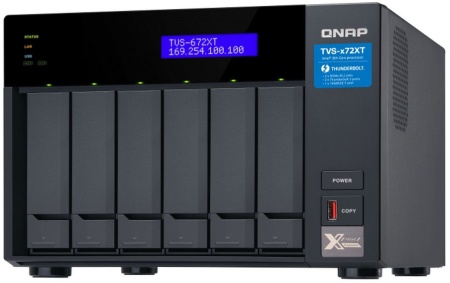 Сетевое хранилище NAS Qnap Original TVS-672XT-I3-8G 6-bay настольный Core i3 8100T