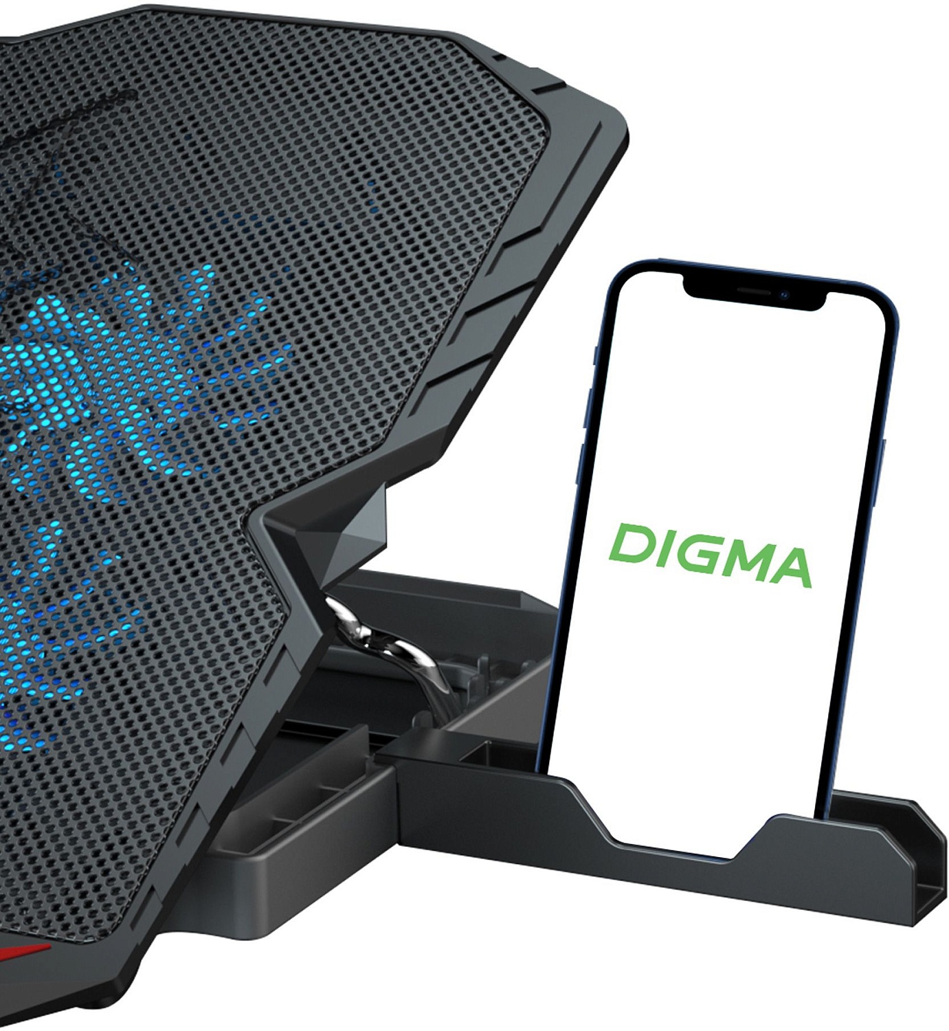 Подставка для ноутбука Digma D-NCP150-2 15.6"360x260x27мм 38дБ 2xUSB 2x 120ммFAN 650г металл/пластик черный Подставка для ноутбука Digma D-NCP150-2 15.6"360x260x27мм 38дБ 2xUSB 2x 120ммFAN 650г металл/пластик черный