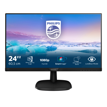 Монитор LCD 23.8'' [16:9] 1920х1080(FHD) IPS, nonGLARE, 75 Hz, 250 cd/m2, H178°/V178°, 1000:1, 200M:1, 16.7M, 4ms, VGA, HDMI, DP, Tilt, Speakers, 3Y, Black