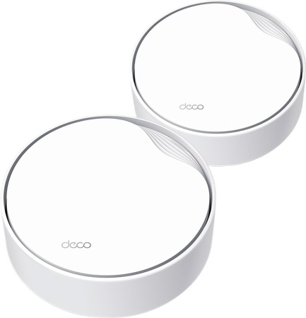 Бесшовный Mesh роутер TP-Link Deco X50-PoE(2-pack) AX3000 1000/2500BASE-T белый (упак.:2шт)