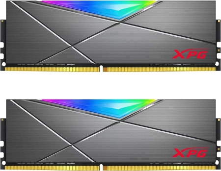 16GB ADATA DDR4 3200 DIMM XPG SPECTRIX D50 RGB Grey Gaming Memory AX4U32008G16A-DT50 Non-ECC, CL16, AX4U32008G16A-DT50 1.35V, Heat Shield, Kit (2x8GB), RTL, (931047)