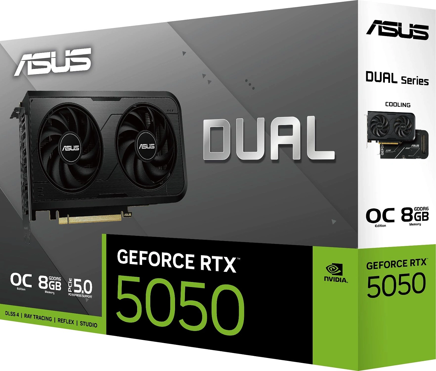 Видеокарта Asus PCI-E 4.0 DUAL-RTX5050-O8G NVIDIA GeForce RTX 5050 8Gb 128bit GDDR6 2647/28000 HDMIx1 DPx3 HDCP Ret