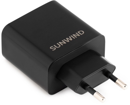 Сетевое зар./устр. SunWind SWWB3 30W 3A (PD+QC) USB/USB Type-C универсальное черный (SWWB3H1100BK)