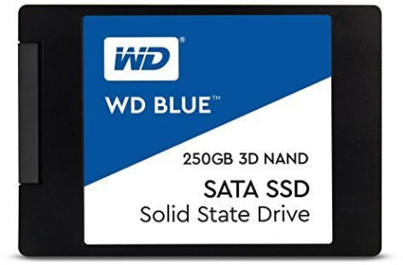 Твердотельный накопитель Western Digital SSD BLUE 250Gb SATA-III 2,5”/7мм 3D NAND WDS250G2B0A (аналог WDS250G1B0A), 1 year