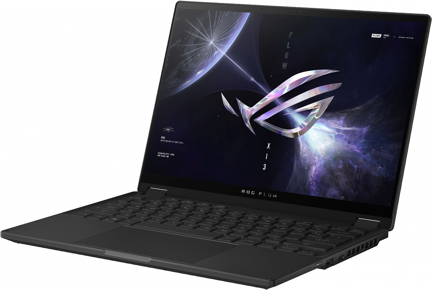 Ноутбук Asus ROG Flow X13 GV302XV-MU020W Ryzen 9 7940HS 16Gb SSD1Tb NVIDIA GeForce RTX4060 8Gb 13.4" IPS Touch WQXGA (2560x1600) Windows 11 Home black WiFi BT Cam (90NR0DT1-M001H0)