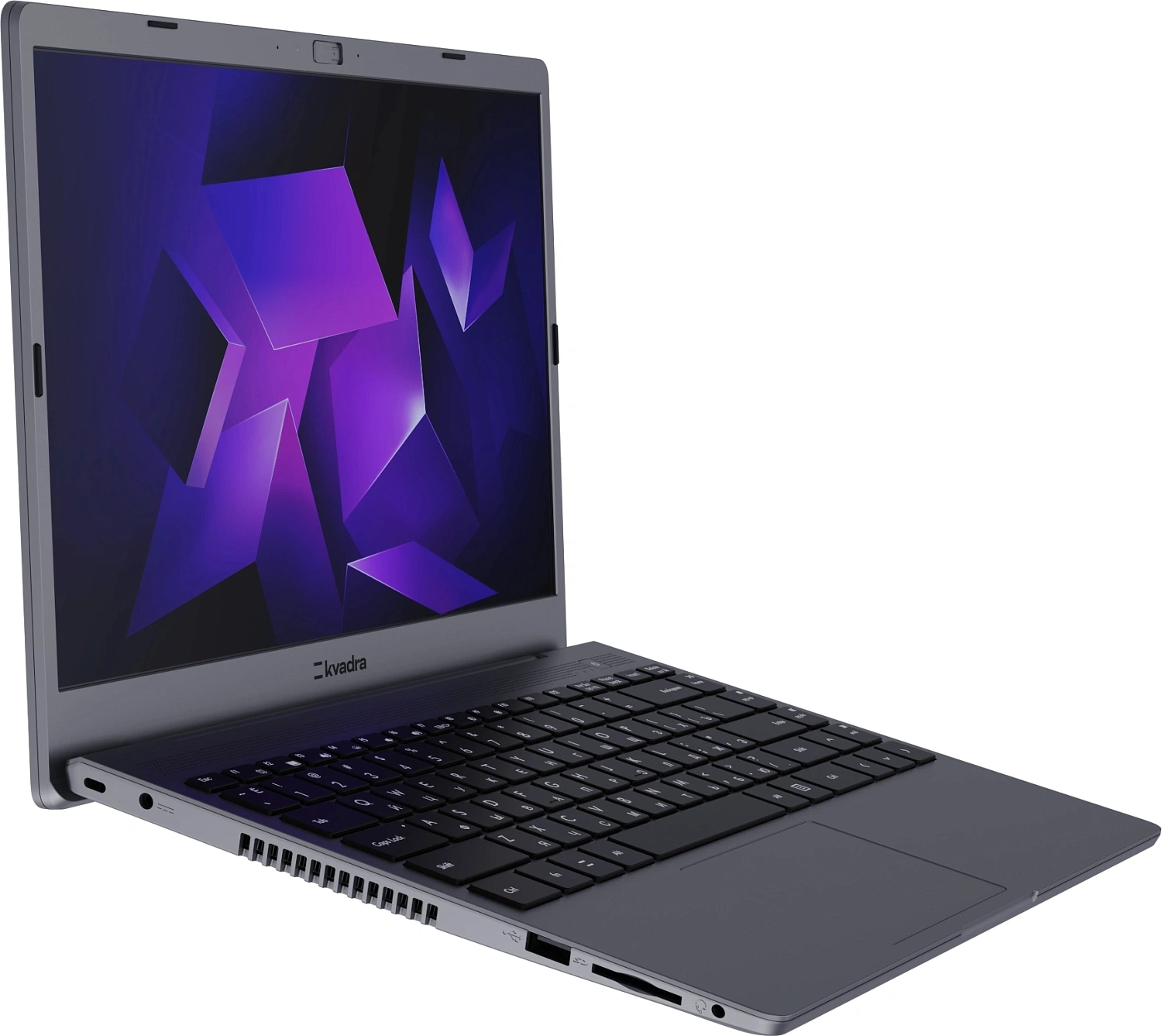 Ноутбук Kvadra Nau LE14U Core i3 1215U 8Gb SSD256Gb Intel UHD Graphics 14.1" IPS FHD (1920x1080) noOS dk.grey WiFi BT Cam (Y22L01P01101R_3C7D51)