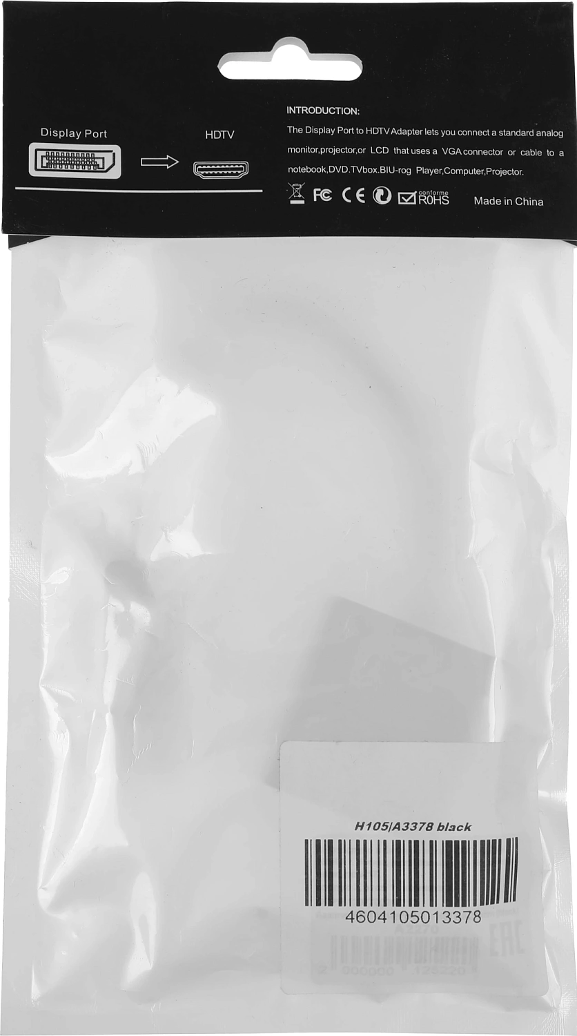 Кабель-переходник аудио-видео Premier H105 DisplayPort (m)/HDMI (f) 0.15м. черный (A3378)