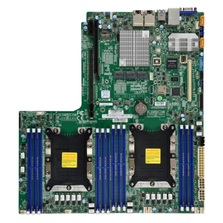 Материнская плата SuperMicro MBD-X11DDW-L-B Proprietary WIO (12.3" x 13.4") LGA 3647 Up to 1.5TB 3DS ECC RDIMM Intel® C621 controller for 14 SATA3 (6 Gbps) ports 6 USB 3.0 ports 1 VGA port, BULK (incl. 1x CBL-SAST-0388L-02, without IO Shield)