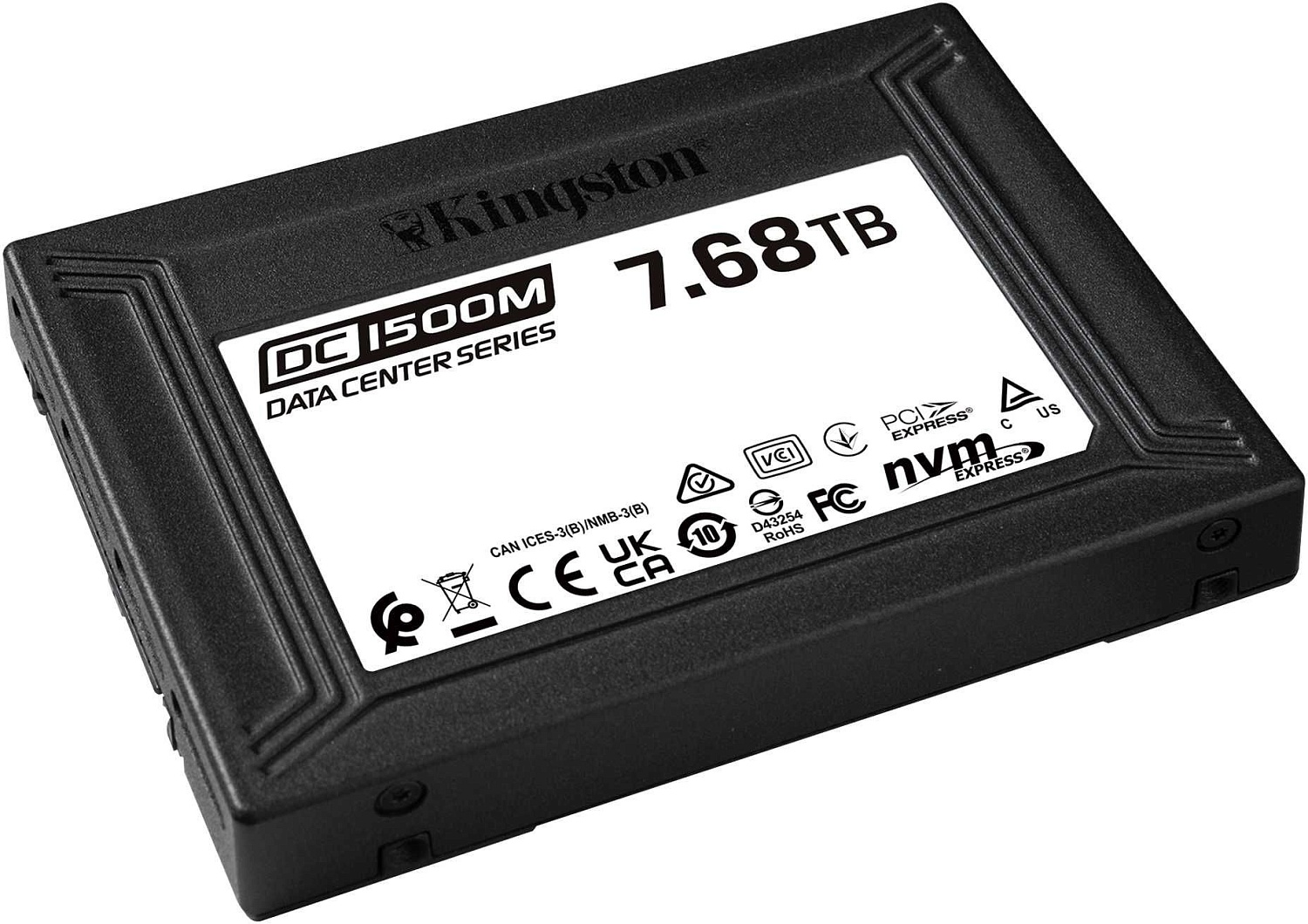 Твердотельный накопитель Kingston Enterprise SSD 7,68TB DC1500M U.2 2.5" PCIe NVMe Gen3x4 R3100/W2700MB/s 3D TLC MTBF 2М 420 000/200 000 IOPS 1DWPD (Data Center SSD for Enterprise) 3 years