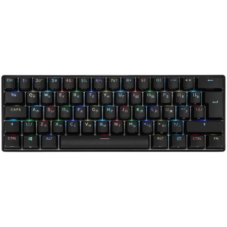 Клавиатура Royal Kludge RK61 Black USB/2.4 GHz/Bluetooth, RGB, Hot Swap, Red switch