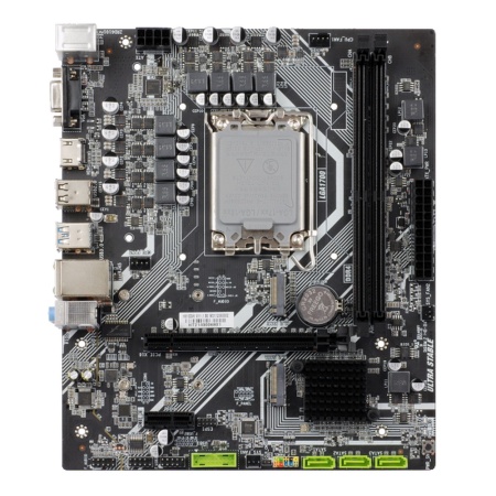 H610DA, Socket 1700, Intel®H610, 2xDDR4-3200, D-SUB+HDMI, 1xPCI-Ex16, 1xPCI-Ex1, 4xSATA3, 2xM.2, 6 Ch Audio, GLan, (4+4)xUSB2.0, (2+2)xUSB3.2, 2xPS/2, mATX, RTL {20}