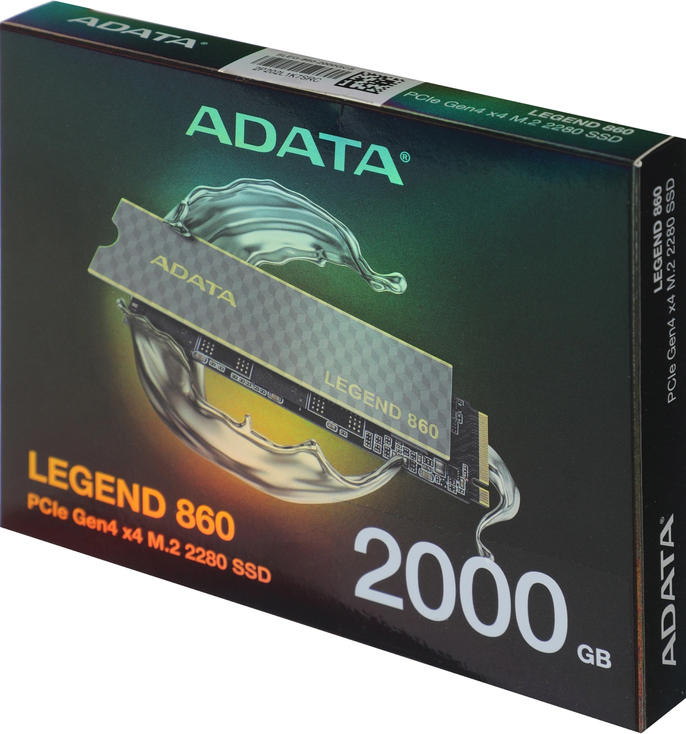 Накопитель SSD A-Data PCIe 4.0 x4 2TB SLEG-860-2000GCS Legend 860 M.2 2280