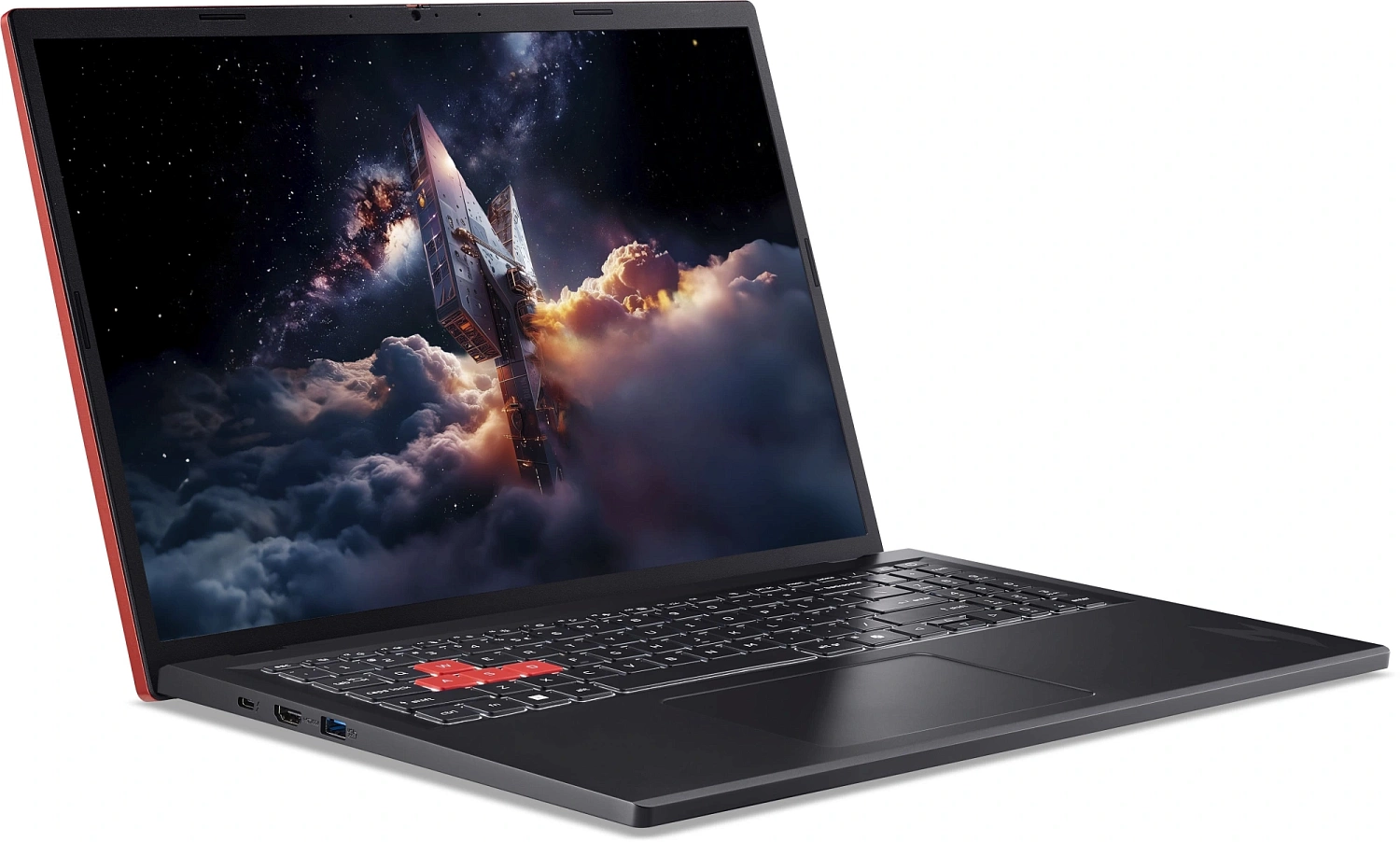 Ноутбук Acer Nitro Lite 16 NL16-71G-51L6 Core i5 13420H 16Gb SSD512Gb NVIDIA GeForce RTX4050 6Gb 16" IPS WUXGA (1920x1200) без ОС black WiFi BT Cam (NH.DAEEX.002)
