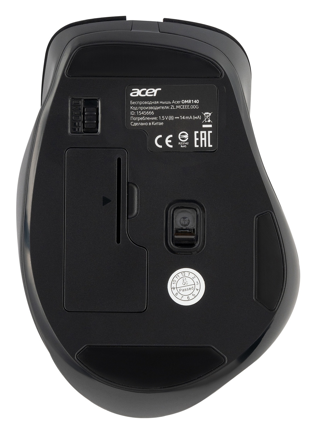 Мышь Acer OMR140 черный оптическая (1600dpi) беспроводная USB (6but) Мышь Acer OMR140 черный оптическая (1600dpi) беспроводная USB (6but)
