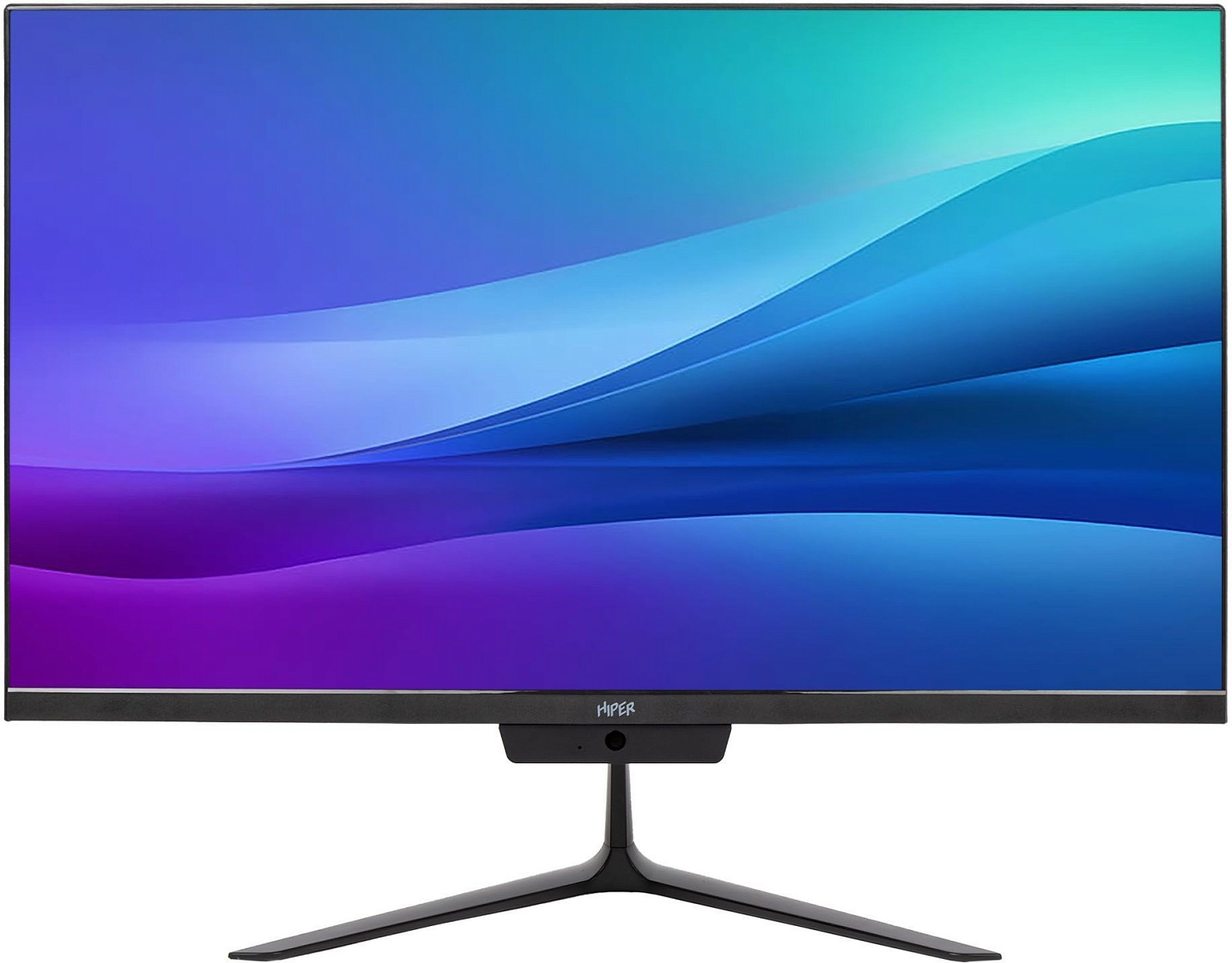 Моноблок Hiper V2 23.8" Full HD Cel G5905 (3.5) 4Gb SSD128Gb UHDG Windows 10 Professional GbitEth WiFi BT 120W Cam черный 1920x1080