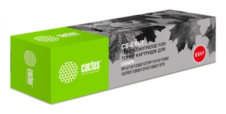 Картридж лазерный Cactus CS-EXV7 черный (5300стр.) для Canon IR 1200/1210/1230/1270/1270F/1300/1310/1330/1370/1370F/1510/1530/1570/1570F