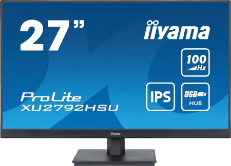 Монитор Iiyama 27" ProLite XU2792HSU-B6 черный IPS LED 0.4ms 16:9 HDMI M/M матовая 1000:1 250cd 178гр/178гр 1920x1080 100Hz DP FHD USB 4.2кг