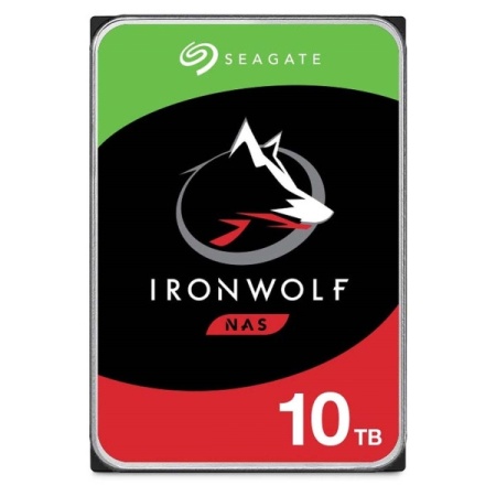 Жесткий диск HDD SATA Seagate 10Tb, ST10000VN0008, IronWolf, 7200 rpm, 256Mb buffer, 1 year