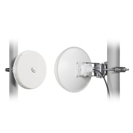 Комплект из двух точек доступа MikroTik Wireless Wire nRAY (Pair of preconfigured nRAYG-60ad devices for 60Ghz link (60GHz antenna, 802.11ad wireless, two core 1.2GHz CPU, 256MB RAM, 1x Gigabit LAN, RouterOS L3, POE, PSU) for 1Gbps