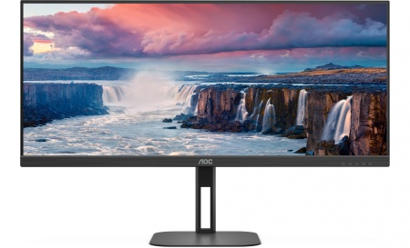 Монитор AOC 34" U34V5C черный VA LED 4ms 21:9 HDMI M/M матовая HAS Piv 4000:1 300cd 178гр/178гр 3440x1440 100Hz DP WQ USB 9.14кг