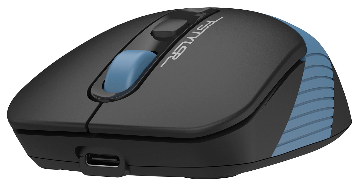 Мышь A4Tech Fstyler FB10C черный/синий оптическая (2400dpi) беспроводная BT/Radio USB (4but) Мышь A4Tech Fstyler FB10C черный/синий оптическая (2400dpi) беспроводная BT/Radio USB (4but)