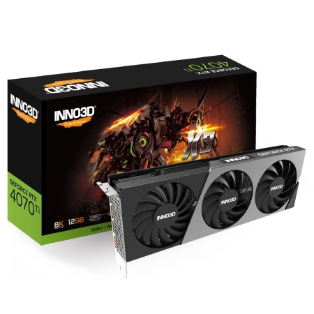 Видеокарта INNO3D RTX 4070 Ti X3//RTX4070Ti, HDMI, DP*3, 12G,D6X