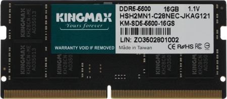 Память DDR5 16GB 5600MHz Kingmax KM-SD5-5600-16GS RTL PC5-44800 CL42 SO-DIMM 262-pin 1.1В single rank Ret