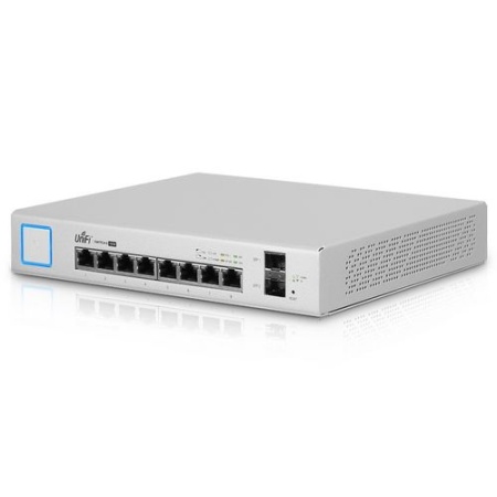 UniFi Switch 8-150W PoE-коммутатор, 8х 1G RJ45, 2х SFP, раздача 130 Вт (728558)